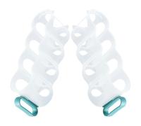 KICHOUSE 2 Pièces Organisateur de Canettes pour Bouteilles de Bière et Soda, en Plastique Vert, 4 Emplacements, Design Mince et Vertical avec Poignées, Rangement Stable pour Étagère de