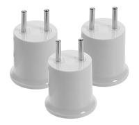KICHOUSE Adaptateur Douille vers Prise E27 E26 pour Lampes LED et Ampoules, Lot de 3 Pièces en Abs et Cuivre, Connexion Fiable et Utilisation Simple pour Éclairage Mural ou Veilleuse