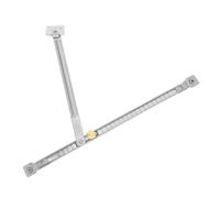 KICHOUSE Barre de Fenêtre Extensible Limiter de Fenêtre à Ouverture Intérieure en Acier Inoxydable Argenté Réglable sans Perçage Angle Max 135° Battante et Appartement
