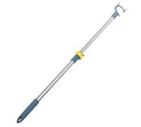KICHOUSE Barre Télescopique Réglable 53-78 CM pour Suspendre Les Vêtements - Manche en Acier Inoxydable et Aluminium - Usage Intérieur pour Séchoir et Penderie - Bleu Ergonomique