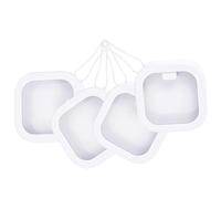 KICHOUSE Boîte à Bijoux Portable en Plastique Blanc 4pcs pour Accessoires Cheveux et Bracelets, Rangement Facile à Transporter, Peut être Suspendue ou Posée Bureau