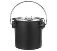 KICHOUSE Boîte à charbon - Seau en acier inoxydable avec couvercle - Récipient hermétique pour riz, céréales, farine, thé, huile et vin - Boîte multifonction pour la maison