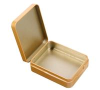 KICHOUSE Boîtes en Fer-Blanc Rectangulaires Couvercle Charnière pour Rangement Alimentaire et Loisirs Créatifs, Dorées, pour Maison et Magasin