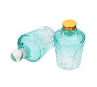 KICHOUSE Bouteilles Rechargeables en Verre Vert 50ml, 2 Pièces, Flacons Parfumés Compacts et Pratiques pour Diffusion D'arômes la Maison