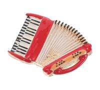 KICHOUSE Broche Accordéon En Alliage Rouge 1.61X1.18X0.39 Pouces Bijoux Avec Épingle Sécurisée Pour Manteaux Costumes Occasions Formelles