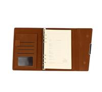 KICHOUSE Carnet Multifonction en Pu Noir pour Bureau et Cours, Bloc-notes Facile à Transporter et Ranger, Agenda Simple et Créatif pour Organisation Quotidienne