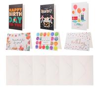 KICHOUSE Cartes de Vœux D'anniversaire pour Rédiger des Bénédictions avec Enveloppes en Papier 2 Sets et Partager Amour et Meilleurs Souhaits pour Fête D'anniversaire
