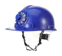 KICHOUSE Casque de Chantier Ventilé à Énergie Solaire en Plastique Bleu Protection Solaire, pour Sandales Femme Travaux Extérieurs