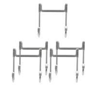 KICHOUSE Crochets à Chapeaux en Acier Inoxydable 304 sans Perçage, Support de Porte Double Rangée 5pcs pour Salon et Rangement Organisé
