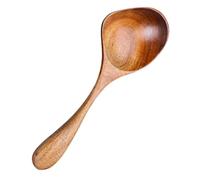 KICHOUSE Cuillère à Sauce en Bois Marron Surface Lisse et Bien Polie, Service de Soupe Chaude pour Cuisine Domestique