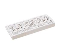 KICHOUSE Emballages Décoratifs en Papier Irisé 50pcs 250g Blanc, Design Creux Délicat, Facile à Assembler Fête des Pères pour Bougies Chauffe-plat LED pour Cadeau et Mariage