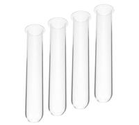 KICHOUSE Ensemble de 4 Eprouvettes Verre Transparentes pour Hydroponie, Tube pour Plantes pour Décoration Moderne et Propagation de Plantes la Maison