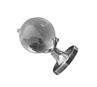 KICHOUSE Globe Terrestre Décoratif en Cristal Transparent Mini, Ornement Globulaire de Bureau, Modèle Géographique Chic pour Décoration Maison, Mariage et Présents de Fête