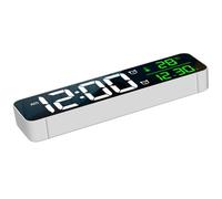 KICHOUSE Horloge Murale 5 Niveaux de Luminosité Réglables Numérique LED Géante Réveil Musical Alimentation USB 5v/1a, Décoration pour Salon ou Bureau