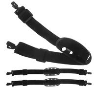 KICHOUSE Jugulaire Réglable pour Casque de Sécurité Noir en Polyester et Caoutchouc, Bandeau Élastique Confortable à Porter, Lot de 3 Pièces pour Chantier