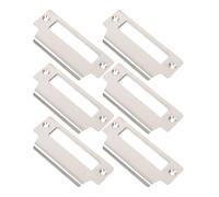 KICHOUSE Kit de 6 Plaques de Renfort en Acier Inoxydable pour Verrou de Porte, Plaque de Recouvrement et Cache-vis pour Portes D’entrée, Garage et Cadre Intérieur, Protection