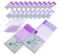 KICHOUSE Lot de 20 Sachets Parfumés la Lavande Vintage en Organza et Coton, 10 Violet Foncé 10 Violet Clair, Décorations pour Réception et Présents