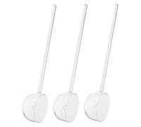 KICHOUSE Lot de 3 Louches à Soupe en Verre Transparent avec Long Manche et Bec Verseur, Résistantes Chaleur, Maison Fêtes Professionnelles