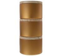 KICHOUSE Lot de 3 Recipient pour Bougies en Fer Doré Design Compact et Portable, Fabrication Artisanale Décoration de Mariage