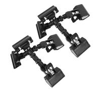 KICHOUSE Lot de 4 Clips Polyvalents Noirs à Double Tête en Plastique et Métal, Force de Serrage Modérée pour Organiser et Étiqueter en Milieu Professionnel