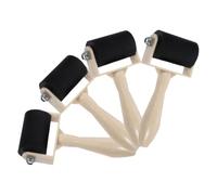 KICHOUSE Lot de 4 Rouleaux Applicateurs D'encre en Caoutchouc Blanc pour Travaux Manuels de Gravure et Peinture, Facile à Nettoyer, pour Activités de Linogravure