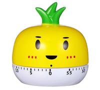 KICHOUSE Minuteur Cuisine Mécanique Créatif et Mignon en Plastique Forme Tomate Jaune Fonction de Rappel pour Cuisson et Activités en Classe