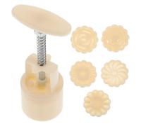 KICHOUSE Moule à Gâteau de Lune Fait Main 3d Tampons, Outil de Cuisson Abs pour Pâtisserie, Presse Manuelle Cuisine Préparation de Desserts