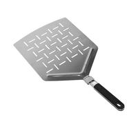 KICHOUSE Pelle à Pizza Perforée Inox avec Manche Spatule Rectangulaire pour Four à Pizza Extérieur Pelle Gâteau Facile à Nettoyer pour Usage Professionnel et Domestique