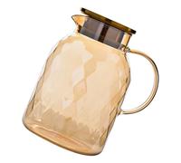 KICHOUSE Pichet D'eau Froide en Verre 1800ml Grande Capacité pour Servir Boissons, Carafe Transparente pour Jus et Eau Fraîche à Usage Domestique