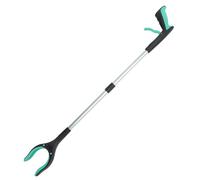 KICHOUSE Pince de Ramassage Pliable à Long Manche 90 Cm, Outil de Saisie Antidérapant Vert, Dispositif Portable pour Ramasser Déchets sans Se Pencher, pour Maison, Jardin et Espaces