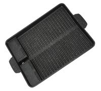 KICHOUSE Plaque de Cuisson Antiadhésive Résistante Chaleur Gril à Barbecue Portable pour Maison et Plein Air pour Viande Pâtisserie et Camping Noir