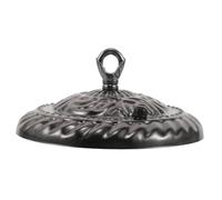 KICHOUSE Plaque de Fixation pour Plafonnier en Métal Noir avec Crochet Suspendu, Construction Solide et Capacité de Charge Élevée, pour Éclairage de Plafond à Usage Domestique