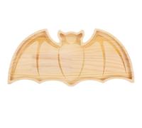 KICHOUSE Plateau de Service Résistant Chaleur Bavures en Bois Massif de Chauve-souris Décoration Unique pour Halloween Cuisine et Banquet