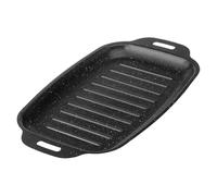 KICHOUSE Poêle à Griller Rectangulaire en Fer Antiadhésive Grosse Capacité pour Légumes et Poisson, pour Barbecue Maison et Camping