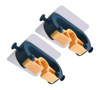 KICHOUSE Porte-balai Mural Adhésif 2pcs en Abs Bleu, Support sans Perçage Résistant à L'usure pour Outils et Vadrouilles, pour Buanderie et Cave