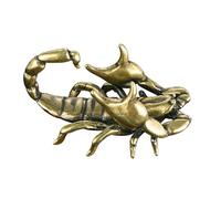 KICHOUSE Porte-Stylo Accessoire Pratique et Ornement Délicat en Laiton Forme Scorpion Doré, Décoration Vintage pour Bureau et Table pour Maison