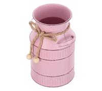 KICHOUSE Pot de Fleurs et Stabilité Solide en Fer Galvanisé Vintage Forme Pichet à Lait, Style Ferme Rétro Double Anse, Facile à Suspendre pour Arrangements Floraux et Racines de Plantes