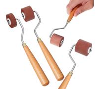 KICHOUSE Rouleaux en Caoutchouc Rouleaux Multi-usages en Caoutchouc Surface Lisse Lot de 3 pour Gravure et Tamponnage Largeur 1 à 3cm, pour Impression Artisanale