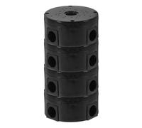 KICHOUSE Support de Caméra de Vidéosurveillance Bullet 4pcs en Plastique Noir Gestion des Câbles et Fixation Stable pour Installation Intérieure et Extérieure