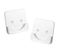 KICHOUSE Support pour Salle de Bain Protège et Empêche la Chute Barre Lot de 1 Paire pour Tringle à Rideaux Plastique Blanc