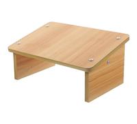 KICHOUSE Tabouret de Salle de Bain en Bois Khaki pour Garçon et Filles Repose-Pieds Ergonomique, Améliore la Posture et Offre Un Support Confortable Maison Bureau