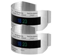 KICHOUSE Thermomètre à Vin Numérique Précis en Acier Inoxydable Bracelet Style Montre pour Lecture Rapide Température Bouteille, pour Usage Domestique