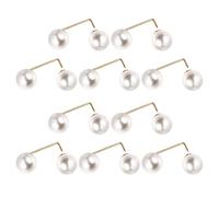 Kichvoe 10 Épingles de Sûreté en Alliage Perles Blanches, Lot de 10 Pinces pour Ourlet de Jean et Pull, Décoration Raffinée et Fixation sans Couture pour Occasions Spéciales