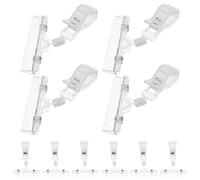 Kichvoe 10pcs Clips de Panneaux de Vente Détail Rotatifs en Matériau, Pince Étiquette Prix Facile à Accrocher, Position Ajustable pour Supermarchés