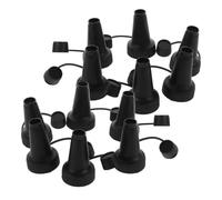 Kichvoe 20 Pièces Bouchon de Bouteille à Perles Noir en Plastique | Embout de Remplissage Réutilisable, Ergonomique, Recharge Facile, Usage Extérieur