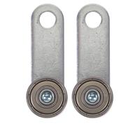 Kichvoe 2pièces Roulette Porte Coulissante Double Roulement Silencieuse Vis Galet Chariot Suspendu Rail Coulissant pour Porte de Grange Installation Facile