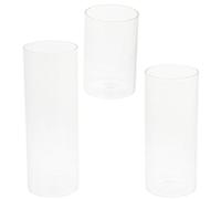 Kichvoe 3pièces Bougeoirs Verre Transparent Cylindres pour Bougies Photophore Bougies Salle à Manger Décoration de Table Événement Romantique