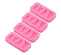 Kichvoe 4 Pièces Flexible et Résistant la Chaleur pour Fondant Moule en Silicone, Empreinte de Bébé 3d, pour Décoration D'anniversaire et Projets DIY