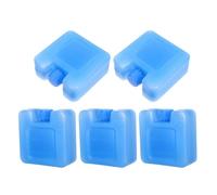 Kichvoe 5 Pièces Pack de Froid Arctic Bleu en Plastique Carré pour Glacière Rétention de Froid et Remplissage d'eau pour Pique-niques et Camping