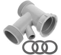Kichvoe Adaptateur de vidange d'évier Raccord de branchement d'égout en PP, conception quatre voies et double liaison, drainage fluide, remplacement d'adaptateur usé, installation sous